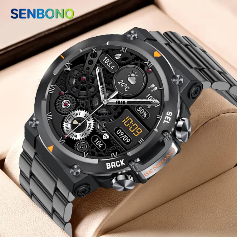MAX18 Men Smartwatch .43inch Big Screen BT Calls Gesture Control AI Voice Sports Smart Watch Men