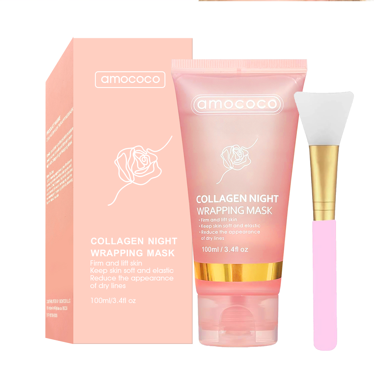Only Supports Self Pickup With Waybill Collagen Night Wrapping Mask Firm & Lift Skin, Keep Soft & Elastic, Reduce Dry Lines