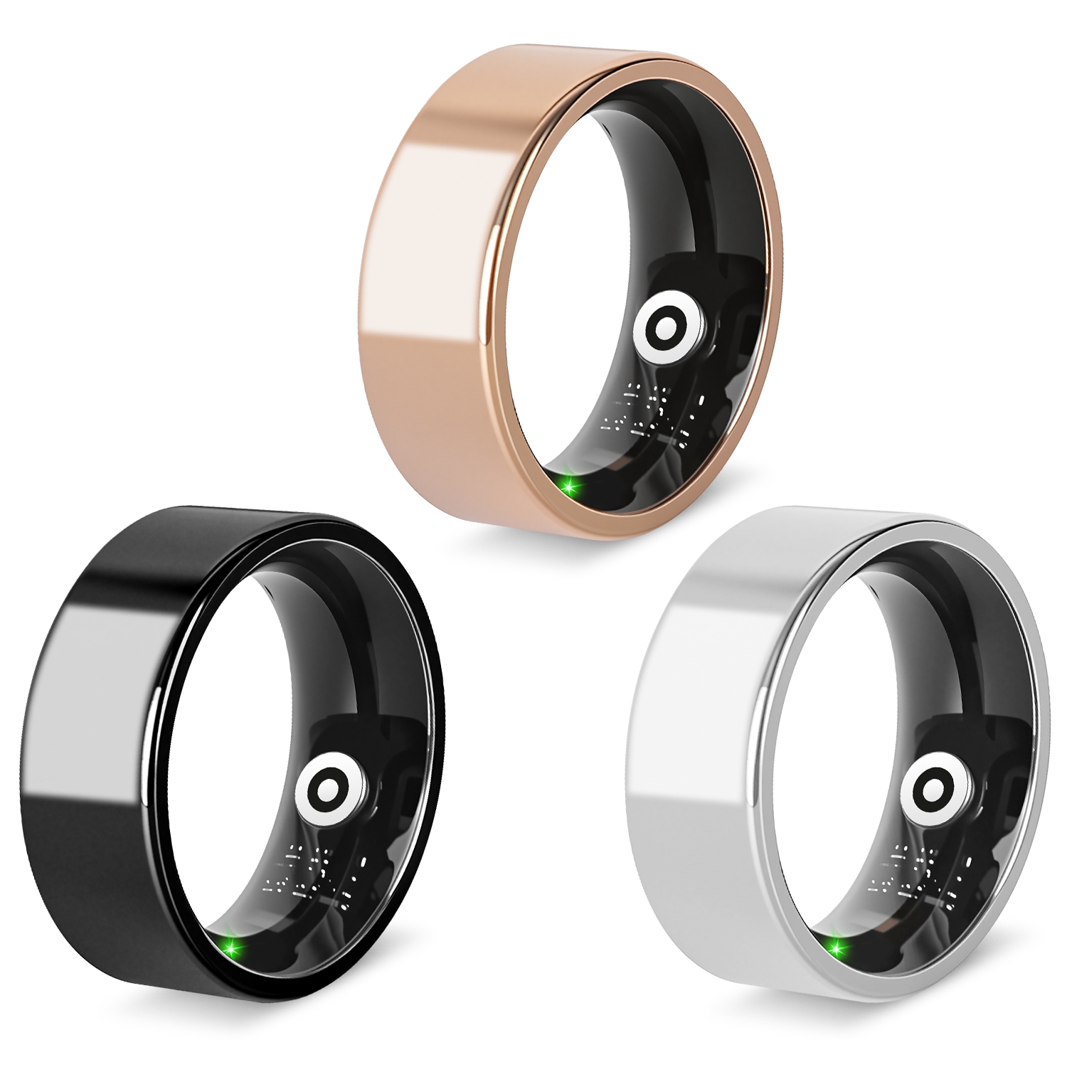 Smart Ring Health Tracker Fitness Sleep Stress HRV Tracker With Charging Case Magnetic Charging Cable For Women & Men Compatible With IOS &
