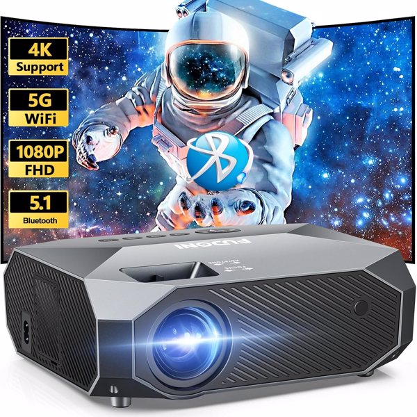 Projector With 5G WiFi And Bluetooth, Native 1080P, Supports 4K, Suitable For Mobile Phones,PCs,TV Sticks,PS5, Shipped From FBA Warehouse, P